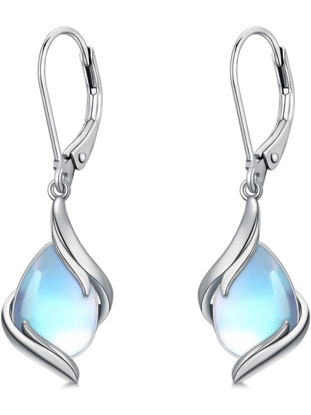 Elegant Teardrop Dangle Earrings for Women | 925 Sterling Silver Gemstone